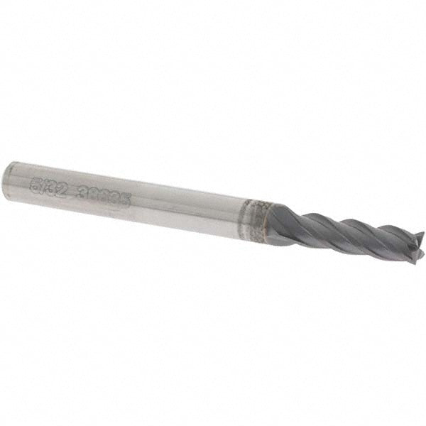 OSG HP441-1562 Square End Mill 5/32'' Dia, 9/16'' LOC, 3/16'' Shank Dia, 2'' OAL, 4 Flutes, Solid Carbide