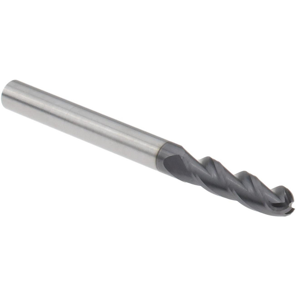 Seco 17003781 Ball End Mill 1/8" Dia, 1/2" LOC, 3 Flute, Solid Carbide