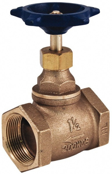 Legend Valve 103-105NL 1" Pipe, FNPT Ends, Brass Rising Stem Globe Valve