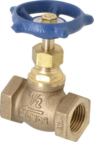 Legend Valve 103-103NL 1/2" Pipe, FNPT Ends, Brass Rising Stem Globe Valve