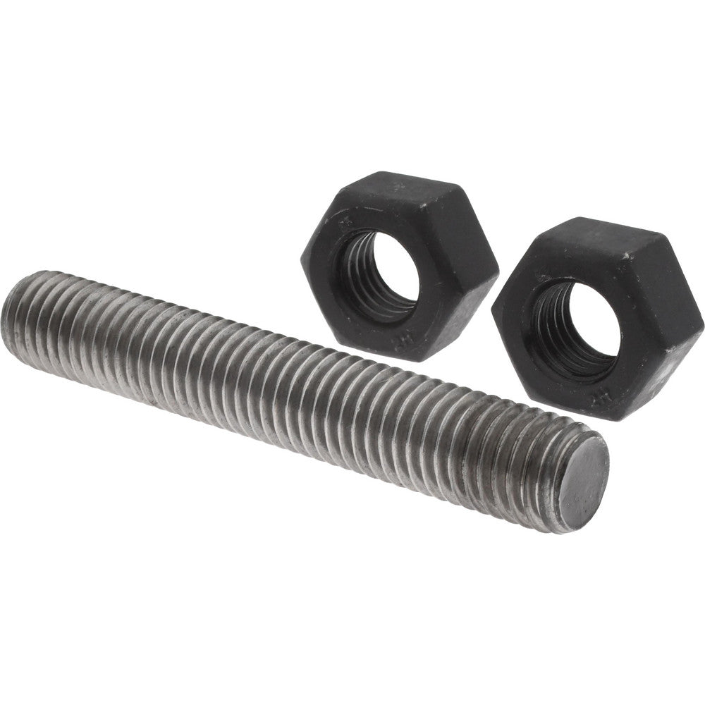 Value Collection K74000177 5/8-11, 3-1/2" Long, Uncoated, Steel, Fully Threaded Stud with Nut