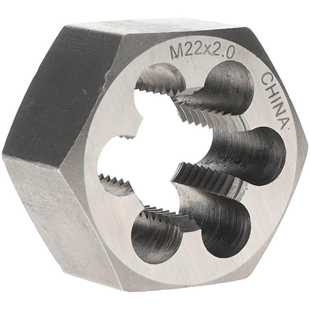Value Collection 364-0224 Hex Rethreading Die M22x2, Right Hand, Carbon Steel