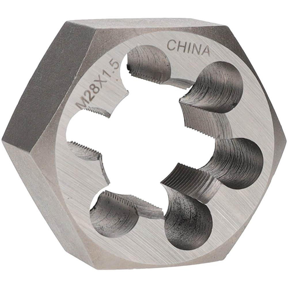 Value Collection 364-0281 Hex Rethreading Die M28x1.5, 1" Thick, Right Hand, 2" Hex, Carbon Steel