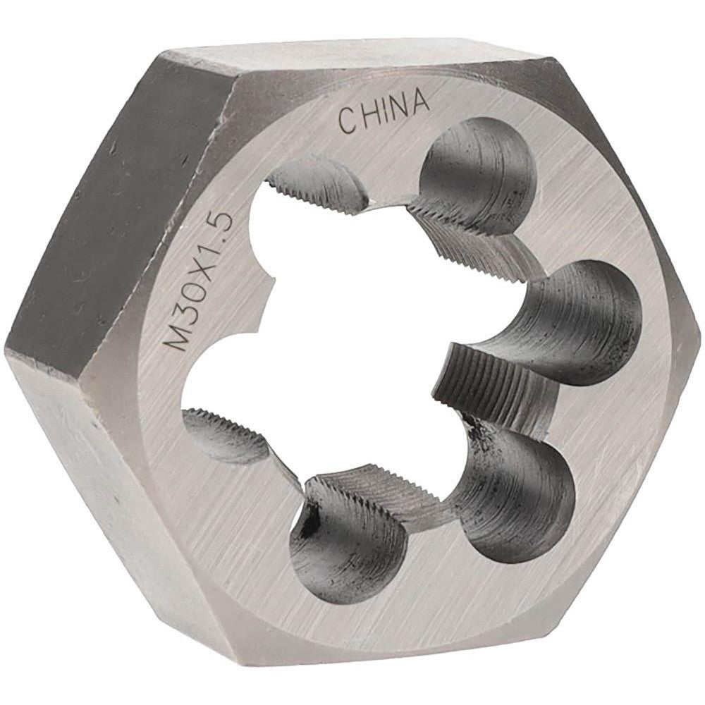 Value Collection 364-0301 Hex Rethreading Die M30x1.5, 1" Thick, Right Hand, Carbon Steel