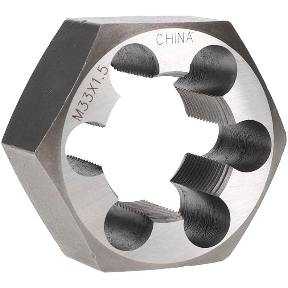 Value Collection 364-0330 Hex Rethreading Die M33x1.5, 1" Thick, Right Hand, Carbon Steel