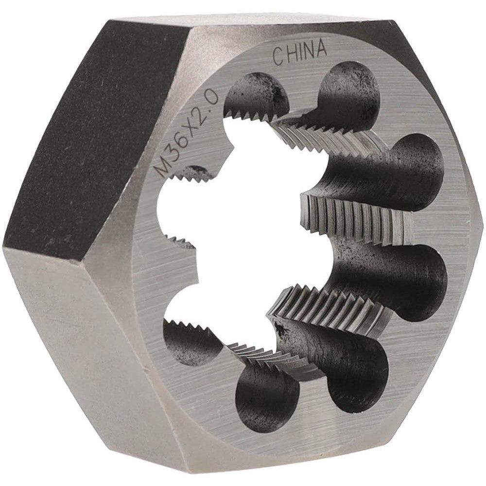 Value Collection 364-0363 Hex Rethreading Die M36x2, 1" Thick, Right Hand, Carbon Steel
