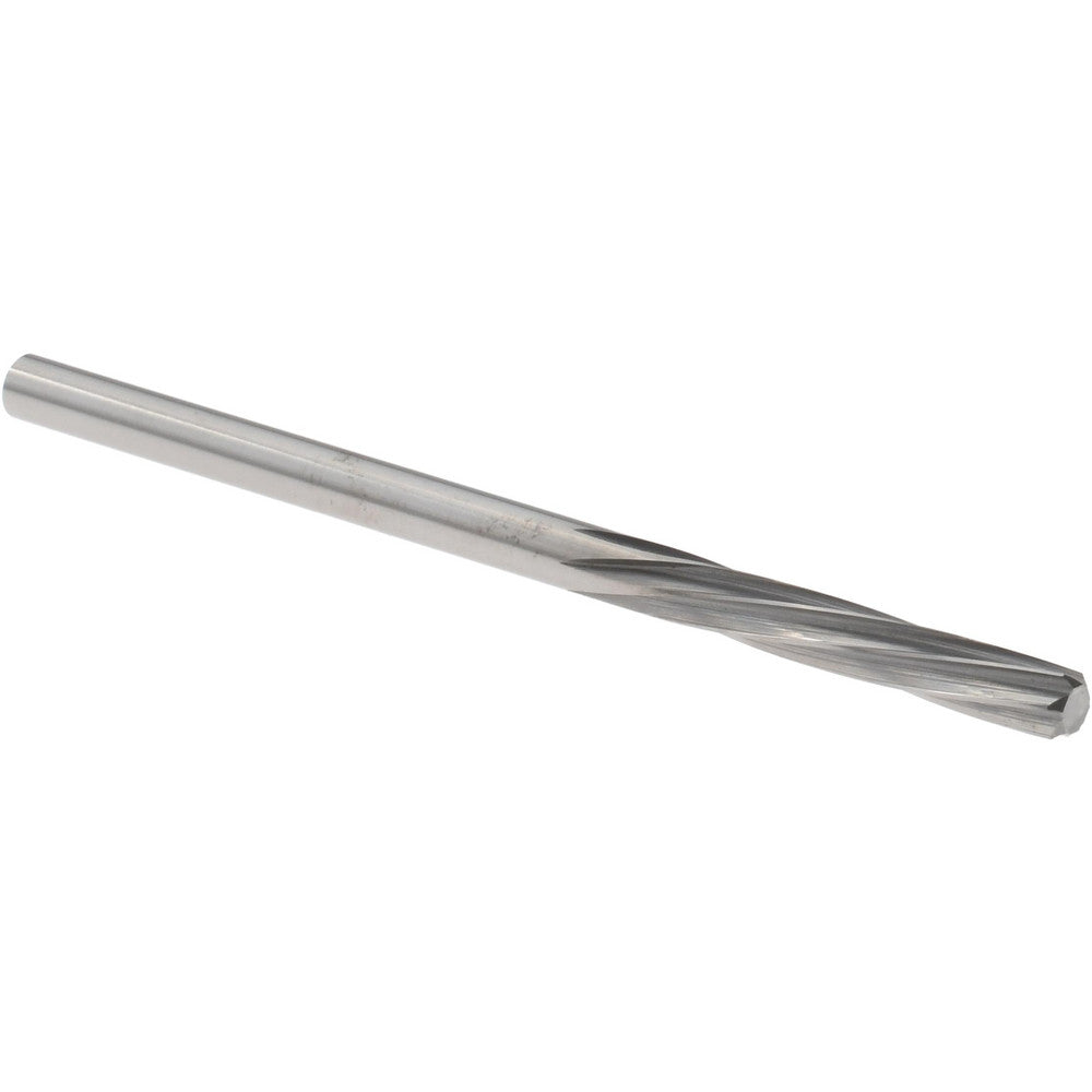Magafor 88860003140 Chucking Reamer 3.14 mm Dia, 2-1/4" OAL, 19/32" Flute Length, Spiral Flute, Straight-Cylindrical Shank, Solid Carbide