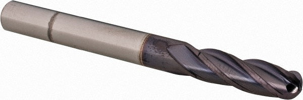 Guhring 9031650063500 Ball End Mill 1/4" Dia, 3/4" LOC, 4 Flute, Solid Carbide
