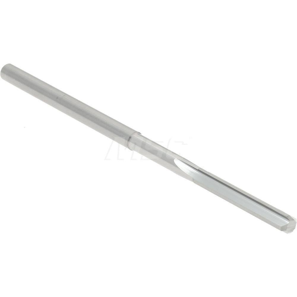 Hertel 79889242 Chucking Reamer 0.1000" Dia, 2-1/4" OAL, 5/8" Flute Length, Straight Flute, Straight-Cylindrical Shank, Solid Carbide