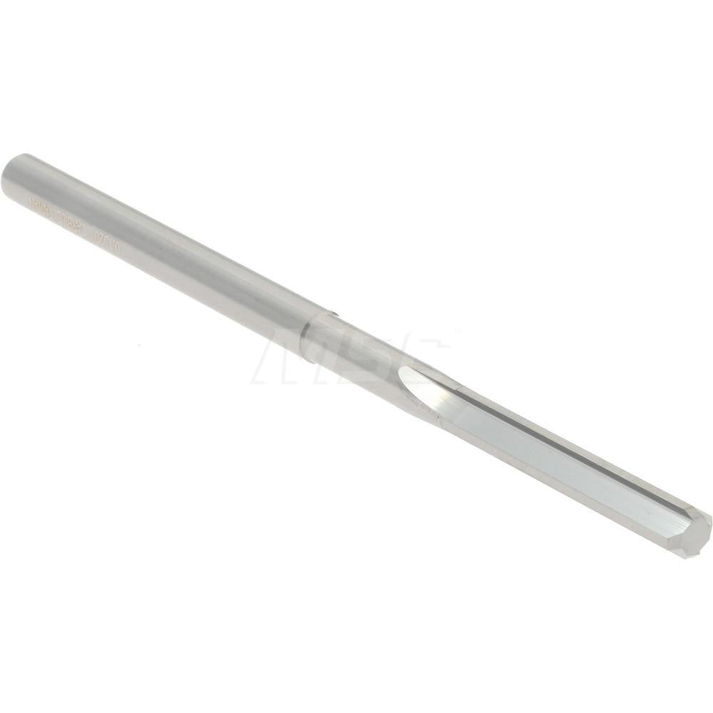 Hertel 79889473 Chucking Reamer 0.1320" Dia, 2-1/2" OAL, 3/4" Flute Length, Straight Flute, Straight-Cylindrical Shank, Solid Carbide