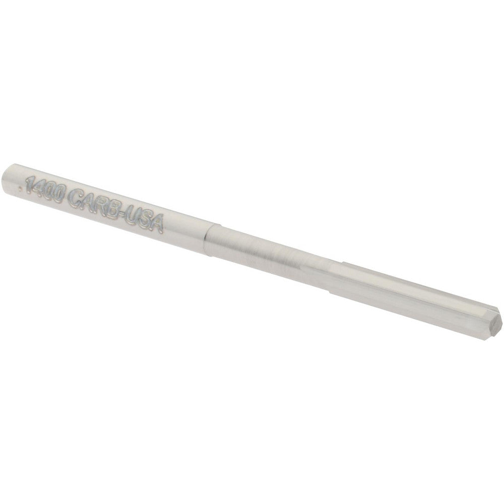 Hertel 79889549 Chucking Reamer 0.1400" Dia, 2-1/2" OAL, 3/4" Flute Length, Straight Flute, Straight-Cylindrical Shank, Solid Carbide