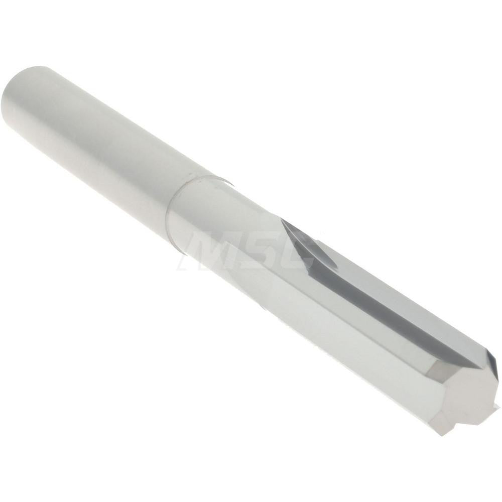 Hertel 79889929 Chucking Reamer 0.2550" Dia, 3" OAL, 1" Flute Length, Straight Flute, Straight-Cylindrical Shank, Solid Carbide