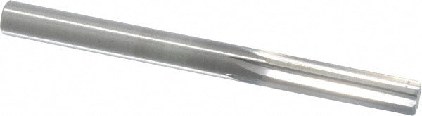 Hertel 79891081 Chucking Reamer Letter K, 3-1/4" OAL, 1-1/8" Flute Length, Straight Flute, Straight-Cylindrical Shank, Solid Carbide