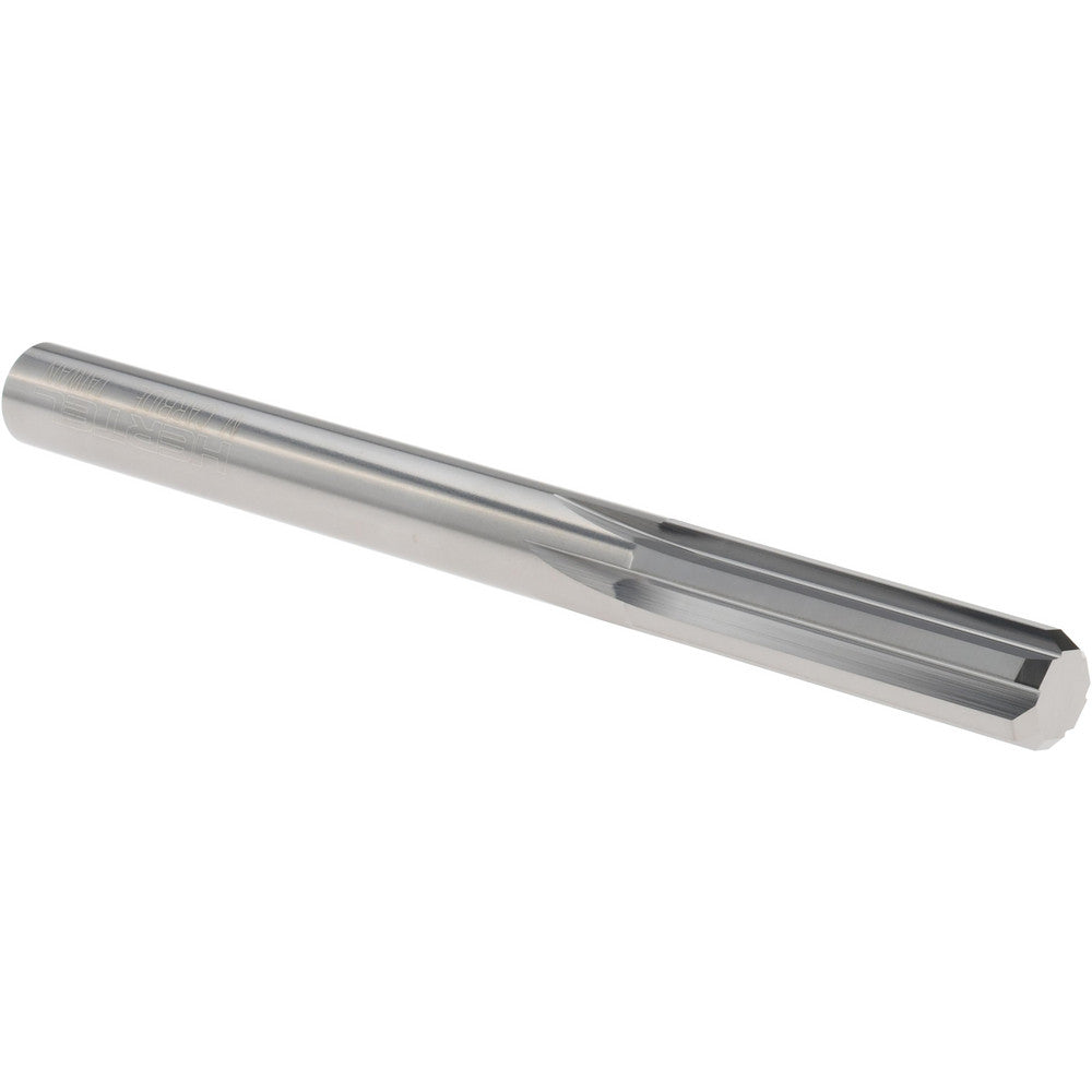 Hertel 79891107 Chucking Reamer Letter M, 3-1/4" OAL, 1-1/8" Flute Length, Straight Flute, Straight-Cylindrical Shank, Solid Carbide