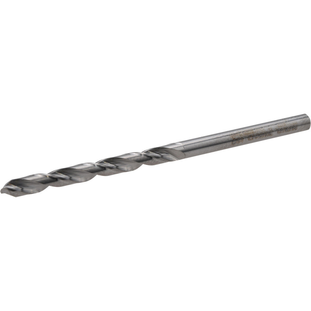 Hertel 79892097 Jobber Length Drill Bit #31 (0.1200) Dia, 118 deg, Solid Carbide