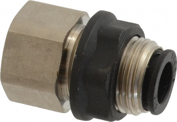 Legris 3036 60 14 Push-To-Connect Tube Fitting Female Bulkhead, 1/4" Thread, 3/8" OD