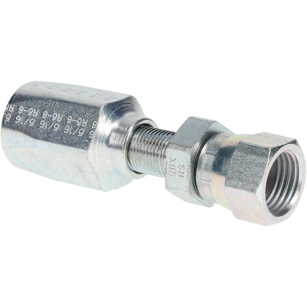 Parker 20620-6-6 Hydraulic Hose Female Swivel Fitting 0.313" ID, 6 mm, 9/16-18