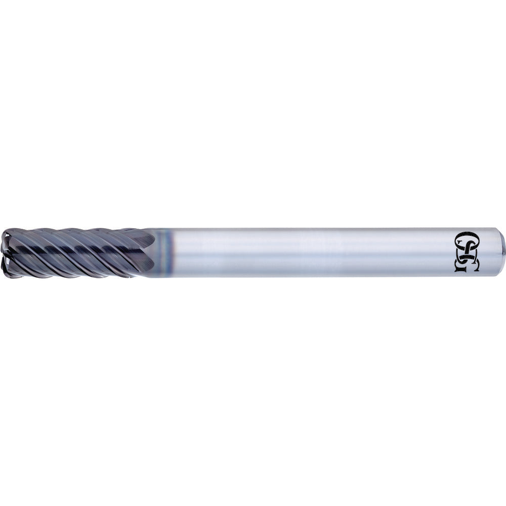 OSG 84701323 Corner Radius End Mill 1/4" Dia, 5/8" LOC, 0.0100" Radius, 6 Flute, Solid Carbide