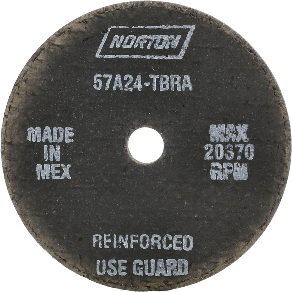 Norton 66243528831 Surface Grinding Wheel 3" Dia, 1/4" Thick, 3/8" Hole, 24 Grit, T Hardness