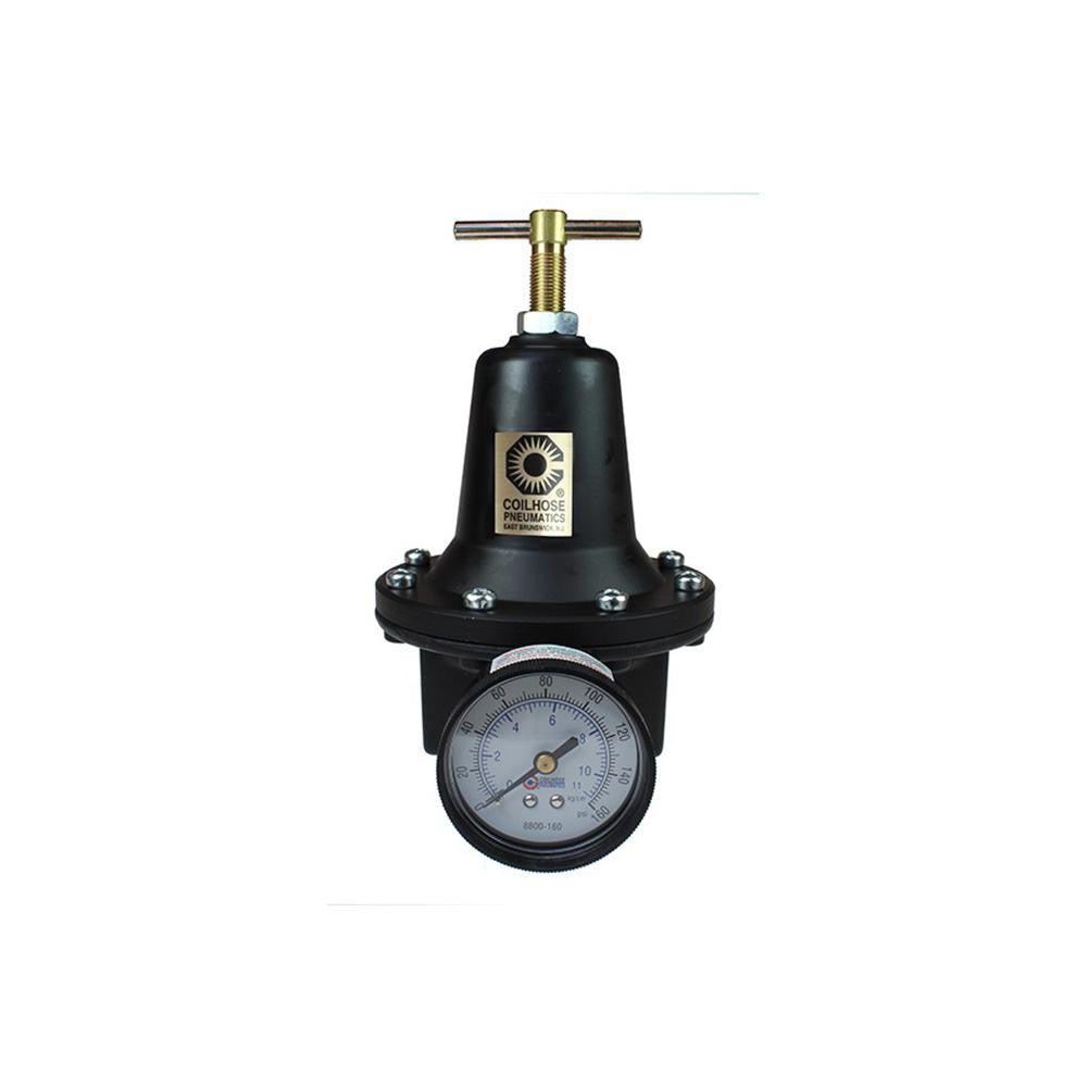 Coilhose Pneumatics 8808GH Compressed Air Regulator 1" NPT, 250 Max psi, Heavy-Duty T-Handle