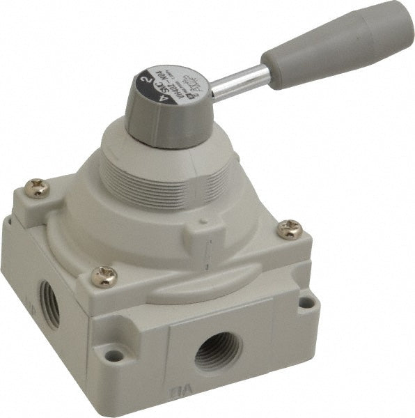SMC Pneumatics VH402-N04 Manually Operated Valve 0.5" NPT Outlet, Rotary Lever, Rotary Lever & Manual Actuated