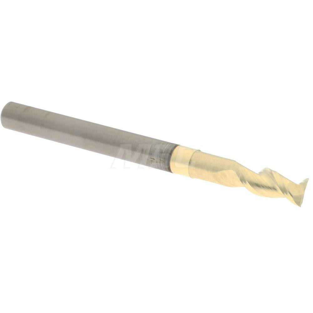 Accupro 313743 Square End Mill 1/8'' Dia, 1/4'' LOC, 1/8'' Shank Dia, 1-1/2'' OAL, 2 Flutes, Solid Carbide
