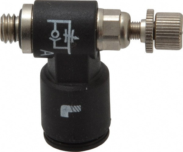 Legris 7660 56 20 Air Flow Control Valve Miniature Exhaust, Tube x UNF, 1/4" Tube OD, 145 Max psi