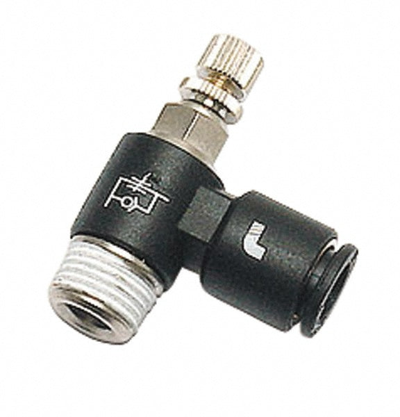 Legris 7660 08 17 Air Flow Control Valve Miniature Flow Control, Tube x BSPP, 8mm Tube OD