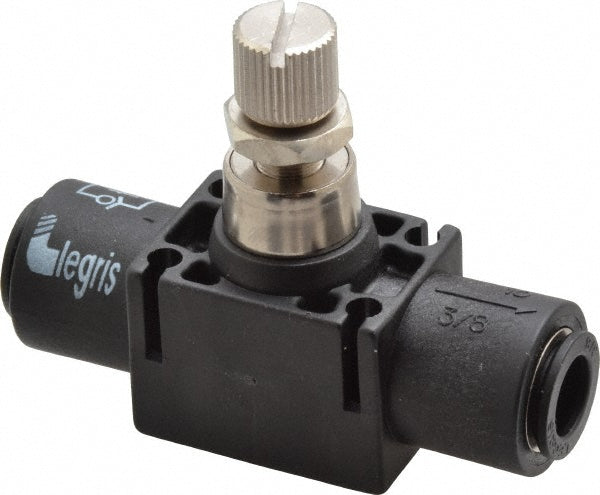 Legris 7770 60 00 Air Flow Control Valve In-Line, Tube, 3/8" Tube OD, 145 Max psi