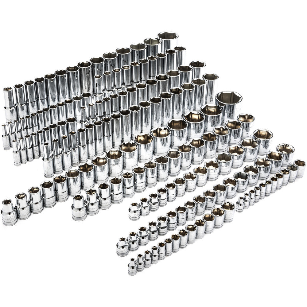 GEARWRENCH 89073 Socket Sets Set Type Deep Standard System Of Measurement Imperial Drive Size (Inch) 1/2 1/4 3/8 Number Of Points 6 Finish Coating Chrome Minimum Size (Inch) 5/32