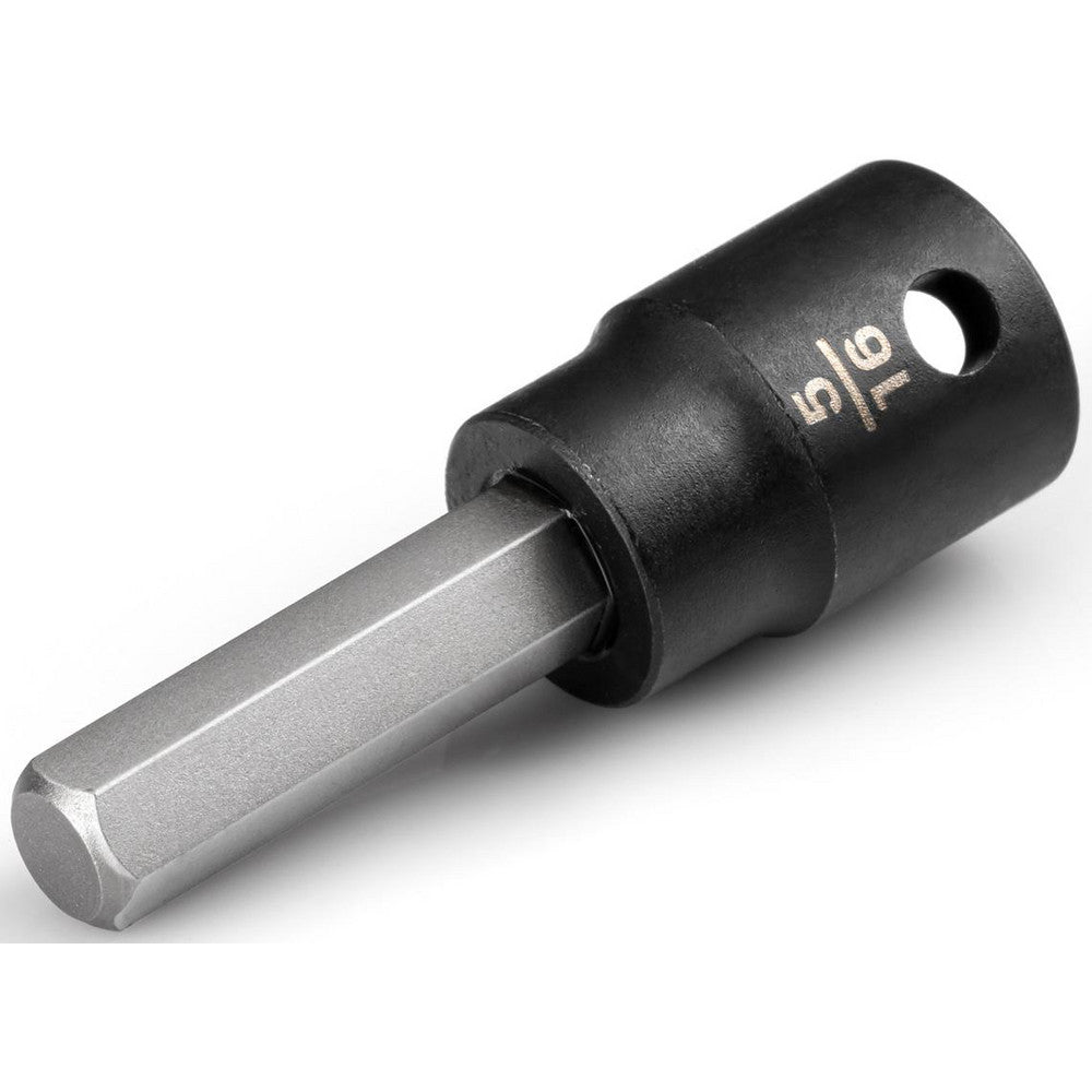 Tekton SIB12208 Impact Hex & Torx Bit Sockets Drive Size (Inch) 3/8 Hex Size (Inch) 5/16 Bit Length (Decimal Inch) 1.16 Overall Length (Decimal Inch) 2.2200 Material Steel Finish Manganese Phosphate