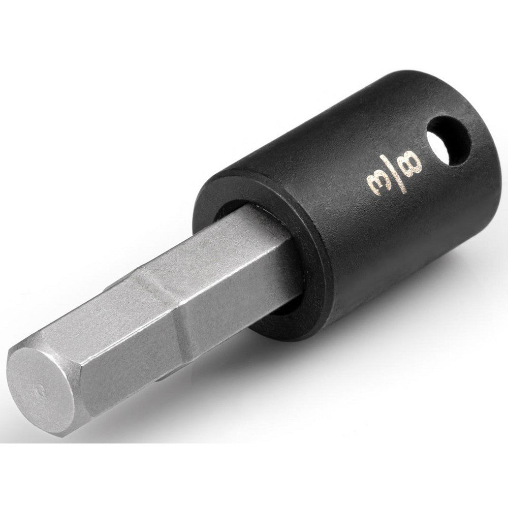 Tekton SIB12210 Impact Hex & Torx Bit Sockets Drive Size (Inch) 3/8 Hex Size (Inch) 3/8 Bit Length (Decimal Inch) 1.16 Overall Length (Decimal Inch) 2.2200 Material Steel Finish Manganese Phosphate