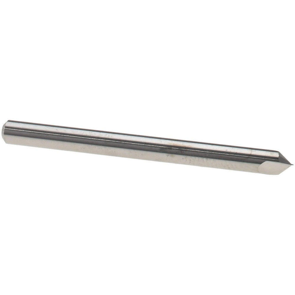 Harvey Tool 18745 Chamfer Mill 1/8" Dia, 1/8" Shank Dia, 90 deg, 2 Flute, Solid Carbide, Single End