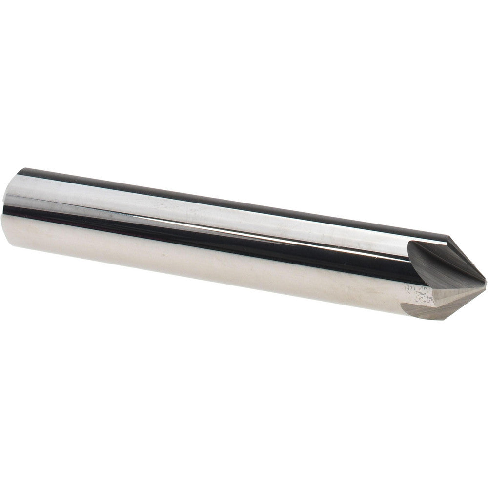 Harvey Tool 18345 Chamfer Mill 1/2" Dia, 1/2" Shank Dia, 90 deg, 4 Flute, Solid Carbide, Single End