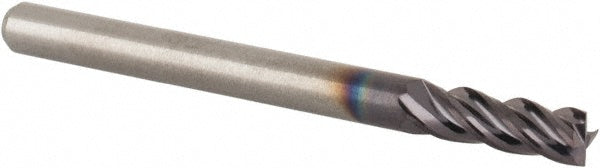 M.A. Ford 17712510A Square End Mill 1/8" Dia, 3/8" LOC, 4 Flute, Solid Carbide