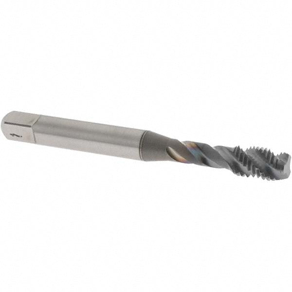 OSG 1732708 Spiral Flute Tap 1/4-28 UNF, 3 Flutes, Modified Bottoming, 3B Class of Fit, Vanadium High Speed Steel, TICN Coated