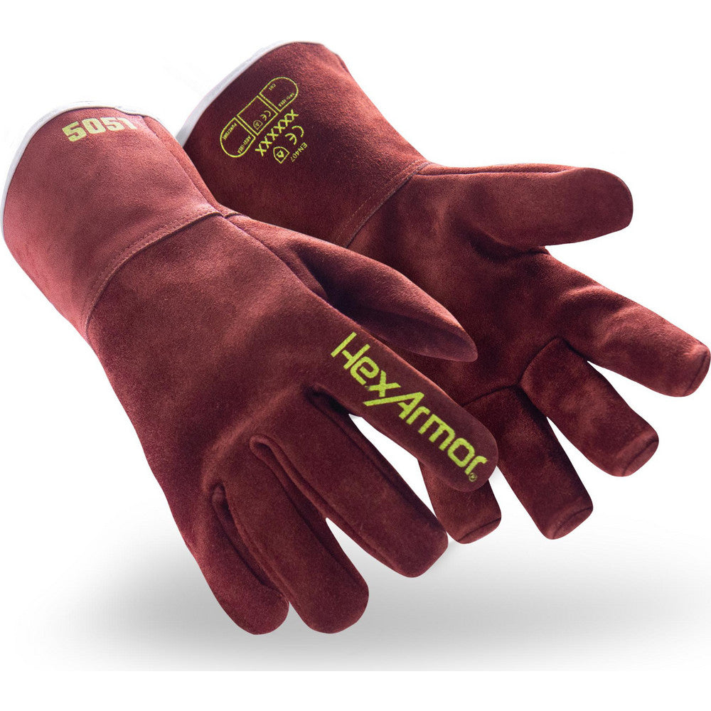 HexArmor 5051-S (7) Welding Gloves HeatArmor™ Size Small, Leather, Pair, for Stick
