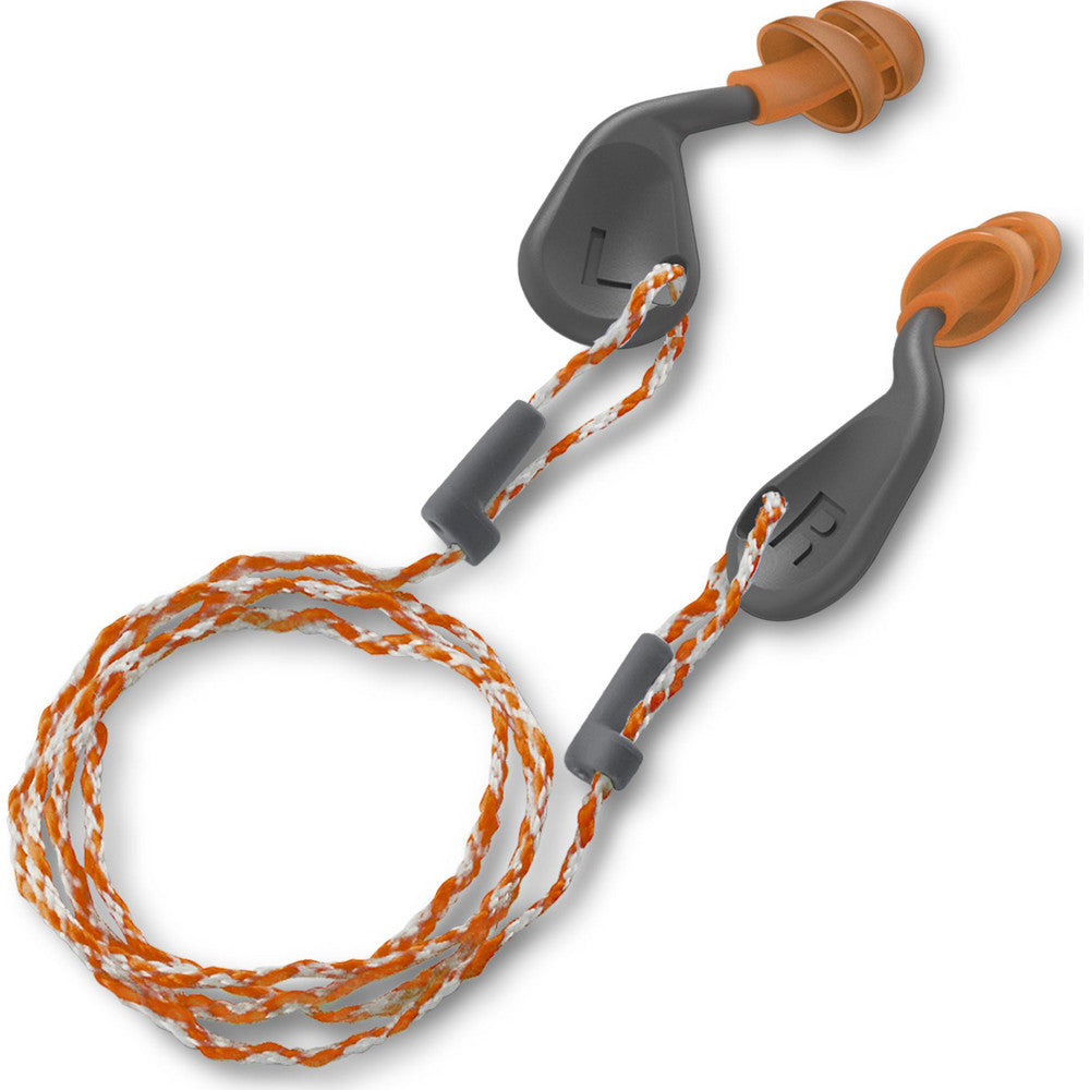 HexArmor 18-20001 Earplugs 25 dB, Thermoplastic Elastomer, Flanged, Push-In, Corded, n-Metal Detectable