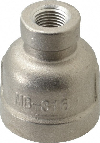 Merit Brass K612-0802 Pipe Reducer 1/2 x 1/8", 316 Stainless Steel