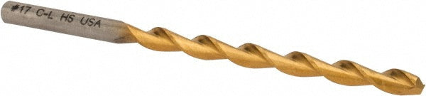 Chicago-Latrobe 53946 Jobber Length Drill Bit #17 (0.1730) Dia, 135 deg, HSS
