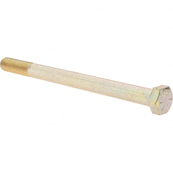 Value Collection 39368 Hex Head Cap Screw 3/8-24 x 5", Grade 8 Steel, Zinc Yellow Dichromate Finish