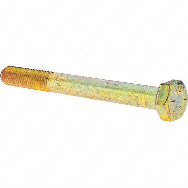 Value Collection 39337 Hex Head Cap Screw 5/16-24 x 3", Grade 8 Steel, Zinc Yellow Dichromate Finish