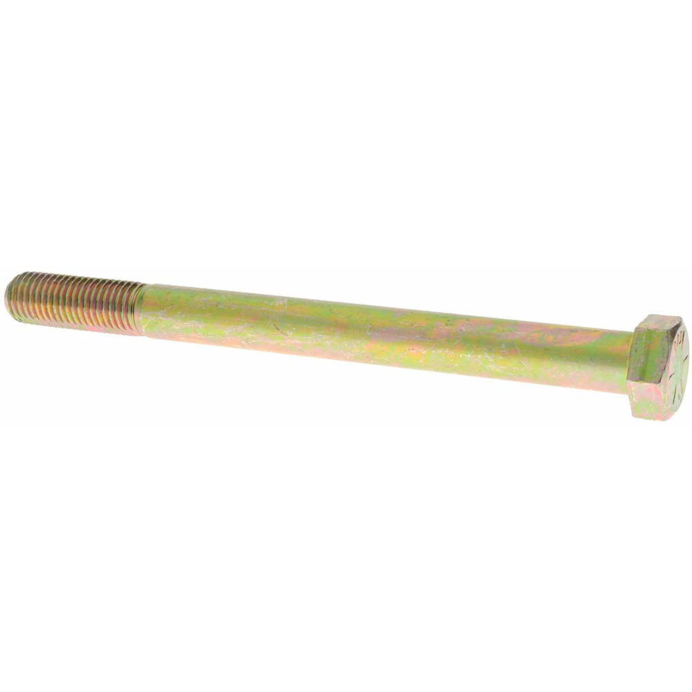 Value Collection 39190 Hex Head Cap Screw 3/4-10 x 9", Grade 8 Steel, Zinc Yellow Dichromate Finish