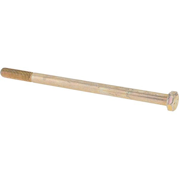 Value Collection 39071 Hex Head Cap Screw 3/8-16 x 6-1/2", Grade 8 Steel, Zinc Yellow Dichromate Finish