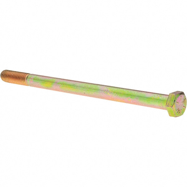 Value Collection 39070 Hex Head Cap Screw 3/8-16 x 6", Grade 8 Steel, Zinc Yellow Dichromate Finish
