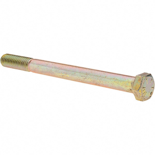 Value Collection 39067 Hex Head Cap Screw 3/8-16 x 4-1/2", Grade 8 Steel, Zinc Yellow Dichromate Finish
