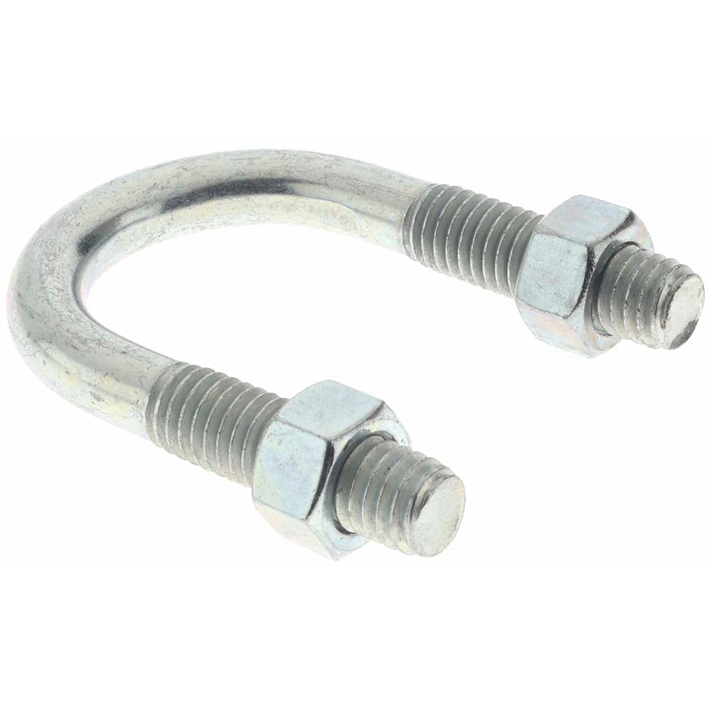 Value Collection 38768 Round U-Bolt Without Mount Plate, 3/8-16 UNC, 1-1/4" Thread Length, for 3/4" Pipe, Steel