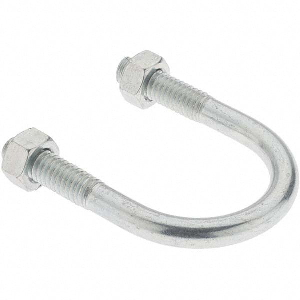 Value Collection 38761 Round U-Bolt Without Mount Plate, 5/16-18 UNC, 1" Thread Length, for 1" Pipe, Steel