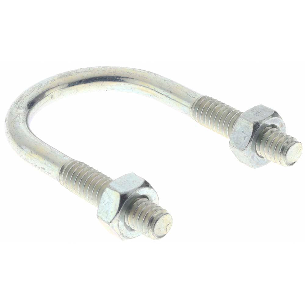 Value Collection 38754 Round U-Bolt Without Mount Plate, 1/4-20 UNC, 1" Thread Length, for 3/4" Pipe, Steel