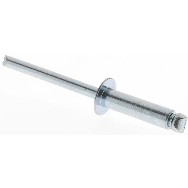 Value Collection 34192 Open End Blind Rivet Size 68, Dome Head, Steel Body, Steel Mandrel